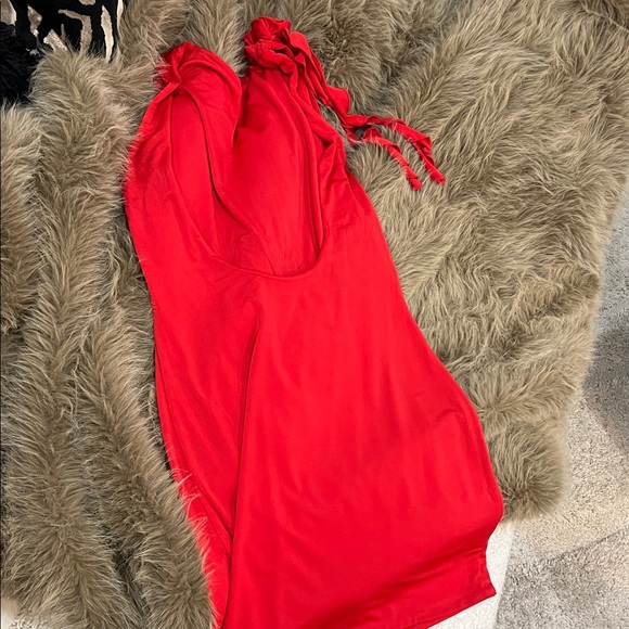 Meshki Red Mini Dress - Picture 6 of 6